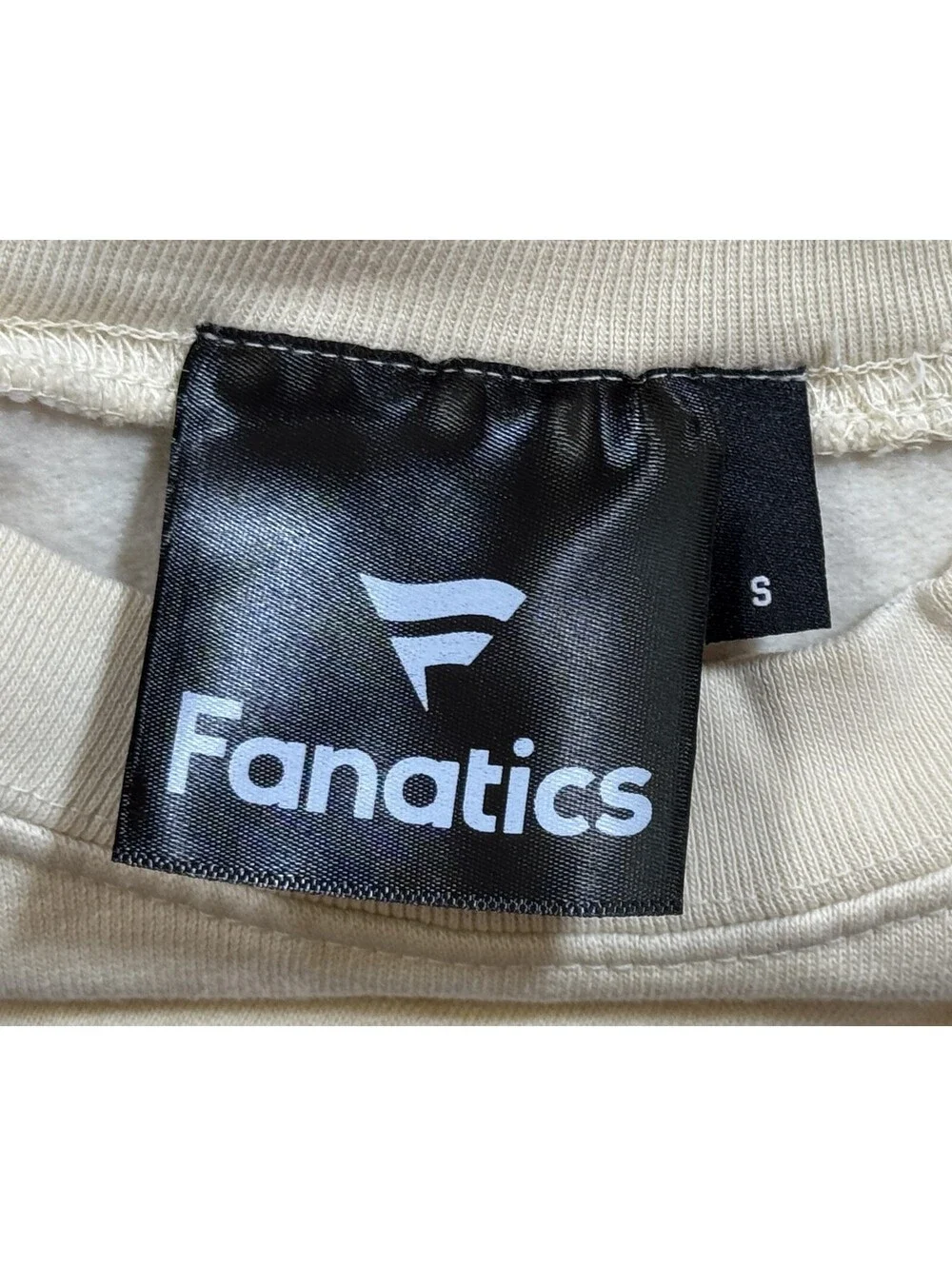Fanatics San Francisco Giants Pennant Flag Fleece Sweatshirt Beige Mens S NWT